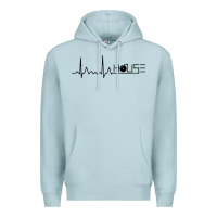 Blue Mist house music heartbeat Premium Hoodie - artisFamous