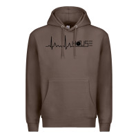 Coffee house music heartbeat Premium Hoodie - artisFamous