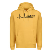 Mustard house music heartbeat Premium Hoodie - artisFamous