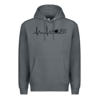 Rock house music heartbeat Premium Hoodie - artisFamous