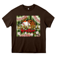 Chocolate Brown baseball brother tumbler Heavy Core Tee - BundleAndBundleShop