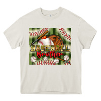 Cream baseball brother tumbler Heavy Core Tee - BundleAndBundleShop