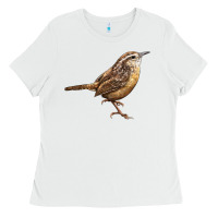White Ccarolina Wren Ladies Tee - LillyAllenDesigns