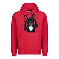 Cardinal french bulldog dj style Premium Hoodie - artisFamous