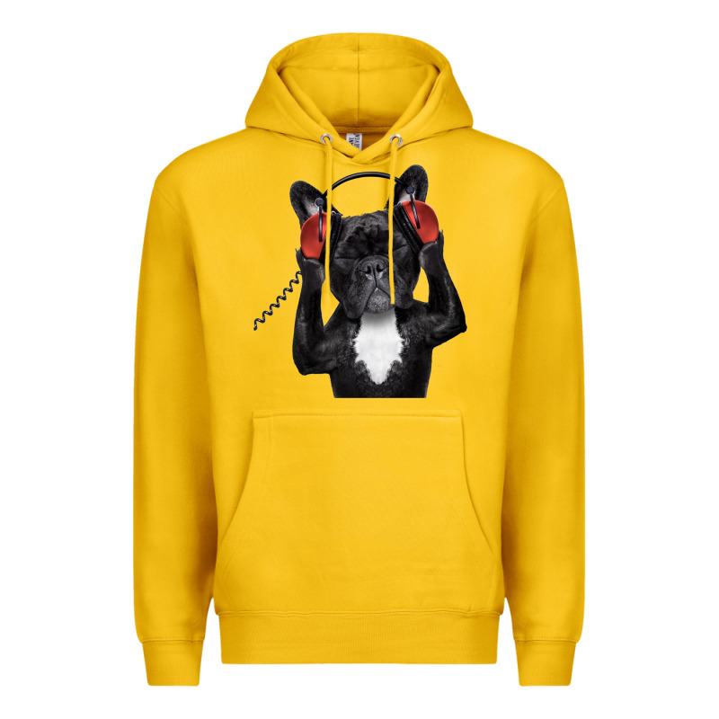 French Bulldog Dj Style Premium Hoodie by artisFamous | Teevron