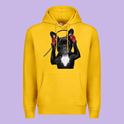 French Bulldog Dj Style Premium Hoodie Designed By Artisfamous
