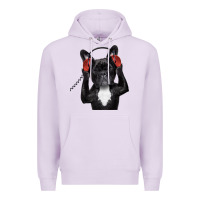 Lilac french bulldog dj style Premium Hoodie - artisFamous