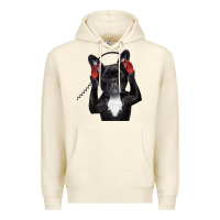 Sandshell french bulldog dj style Premium Hoodie - artisFamous