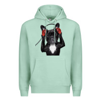 Seafoam french bulldog dj style Premium Hoodie - artisFamous