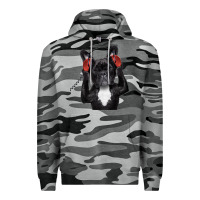 Slate Camo french bulldog dj style Premium Hoodie - artisFamous