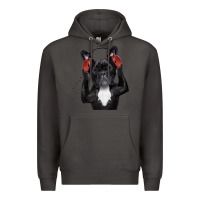 Smoke french bulldog dj style Premium Hoodie - artisFamous