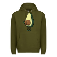 Army Green funny fruit avocado Premium Hoodie - artisFamous
