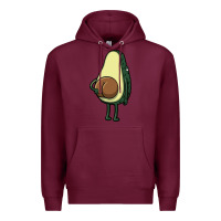 Burgundy funny fruit avocado Premium Hoodie - artisFamous