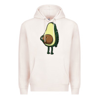 Pale Pink funny fruit avocado Premium Hoodie - artisFamous