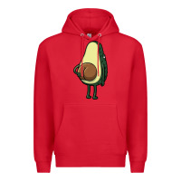 Red funny fruit avocado Premium Hoodie - artisFamous