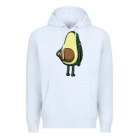 White funny fruit avocado Premium Hoodie - artisFamous