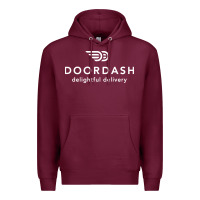 Burgundy doordash Premium Hoodie - artisFamous