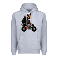 Monkey Bike Cartoon Premium Hoodie | Teevron