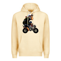 Pina Colada monkey bike cartoon Premium Hoodie - artisFamous