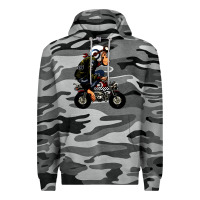 Slate Camo monkey bike cartoon Premium Hoodie - artisFamous