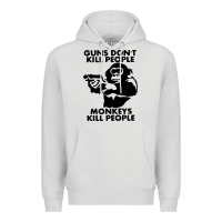 Dove Grey guns dont kill people Premium Hoodie - artisFamous