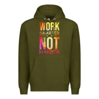 Army Green work smarter not harder Premium Hoodie - artisFamous