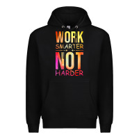Black work smarter not harder Premium Hoodie - artisFamous