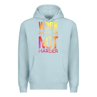 Blue Mist work smarter not harder Premium Hoodie - artisFamous