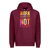 Burgundy work smarter not harder Premium Hoodie - artisFamous
