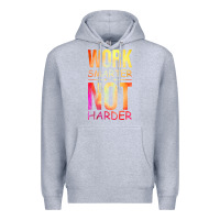 Heather Grey work smarter not harder Premium Hoodie - artisFamous