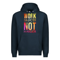 Navy work smarter not harder Premium Hoodie - artisFamous