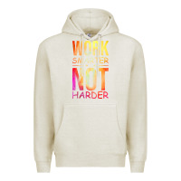 Oatmeal Heather work smarter not harder Premium Hoodie - artisFamous