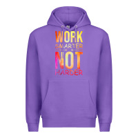 Purple work smarter not harder Premium Hoodie - artisFamous