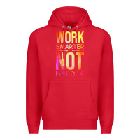 Red work smarter not harder Premium Hoodie - artisFamous