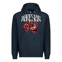 Navy maneskin rock Premium Hoodie - artisFamous