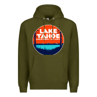 Army Green lake tahoe california Premium Hoodie - artisFamous