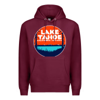 Burgundy lake tahoe california Premium Hoodie - artisFamous