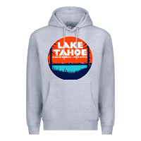 Heather Grey lake tahoe california Premium Hoodie - artisFamous