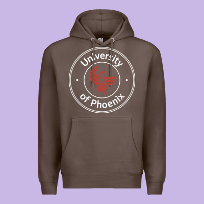 University Of Phoenix White Red Premium Hoodie Designed By Artisfamous