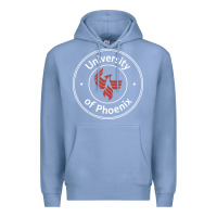 Colony Blue university of phoenix white red Premium Hoodie - artisFamous