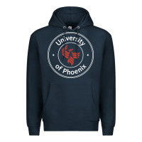 Navy university of phoenix white red Premium Hoodie - artisFamous