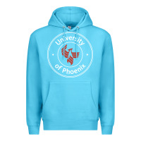 Ocean Blue university of phoenix white red Premium Hoodie - artisFamous
