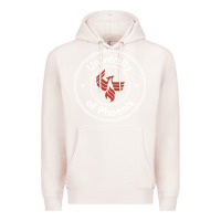 Pale Pink university of phoenix white red Premium Hoodie - artisFamous