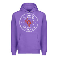 Purple university of phoenix white red Premium Hoodie - artisFamous