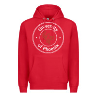 Red university of phoenix white red Premium Hoodie - artisFamous