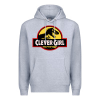 Heather Grey clever girl Premium Hoodie - artisFamous