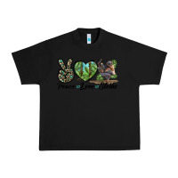 Black Peace Love Sloths Urban Heavy Tee - LillyAllenDesigns