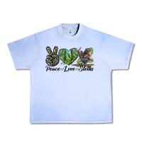 Grape Ice Peace Love Sloths Urban Heavy Tee - LillyAllenDesigns