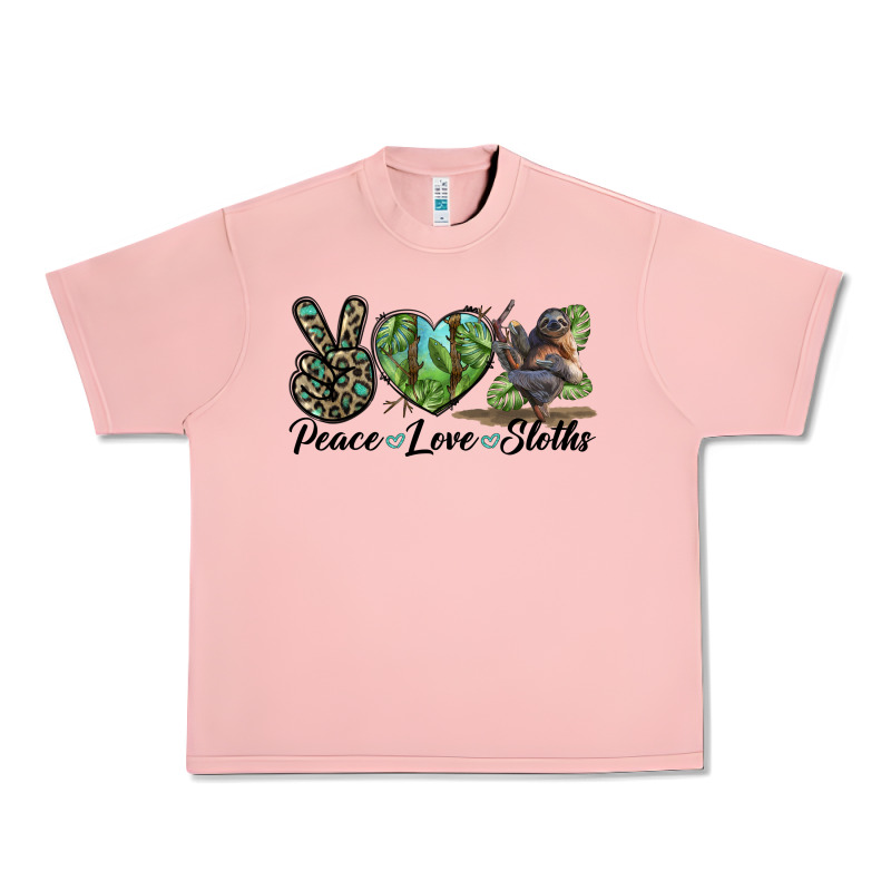 Peace Love Sloths Urban Heavy Tee by LillyAllenDesigns | Teevron