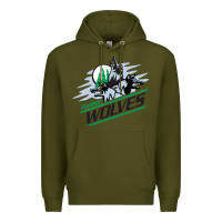 Army Green timber wolves Premium Hoodie - artisFamous